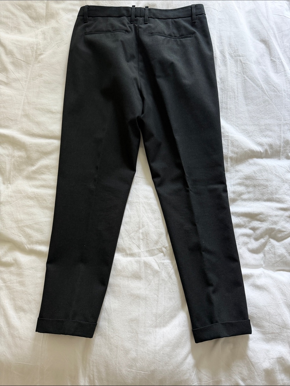 All Saints Tallis Charcoal Slim Pleated Dress Trousers - Picture 2 of 8